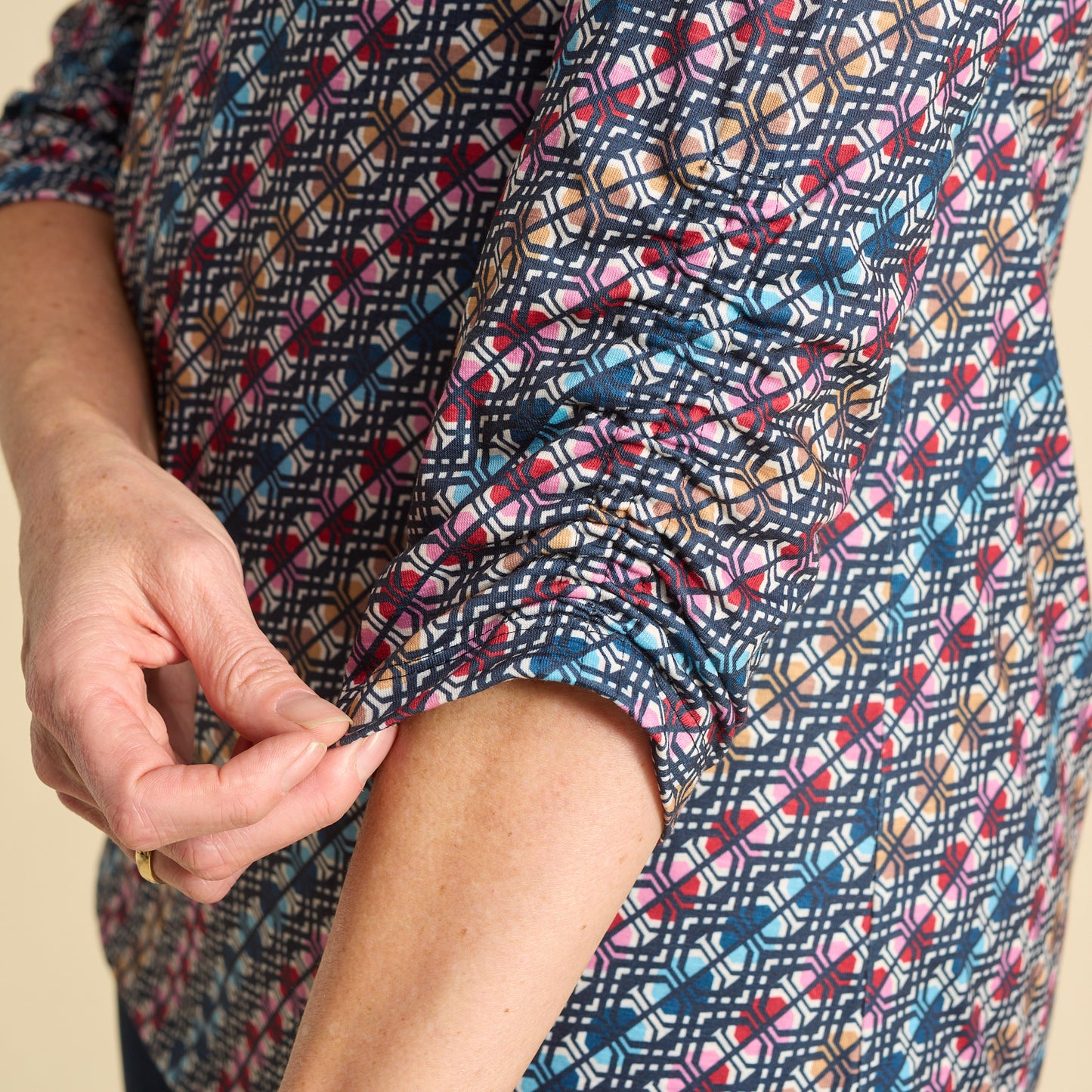 Blue Multi Sleeve Detail Missy