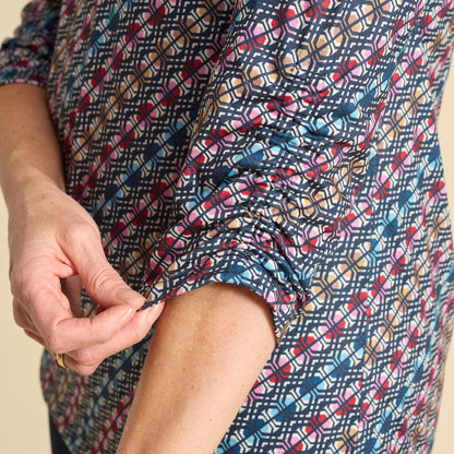 Blue Multi Sleeve Detail Missy