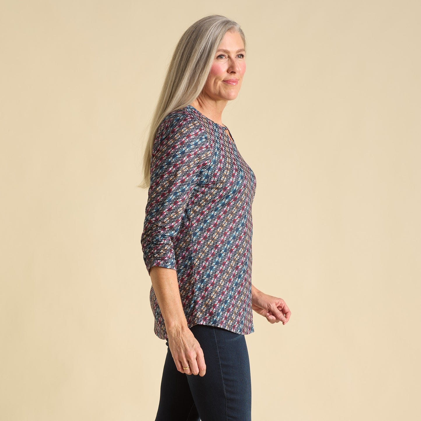 Blue Multi Side Detail Missy