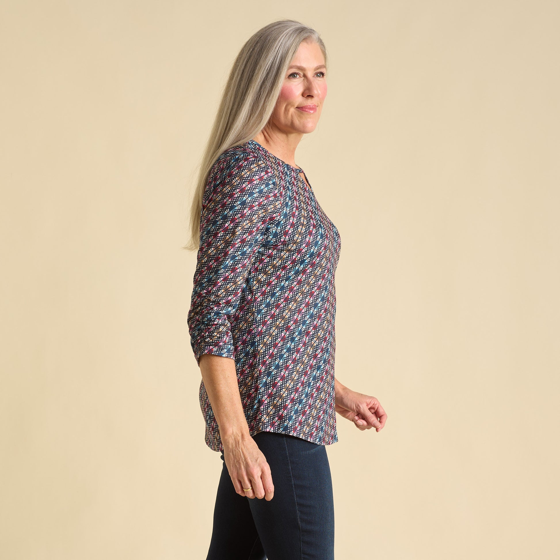 Blue Multi Side Detail Missy