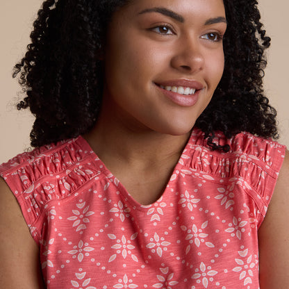 Coral Sunset Neckline Detail Missy