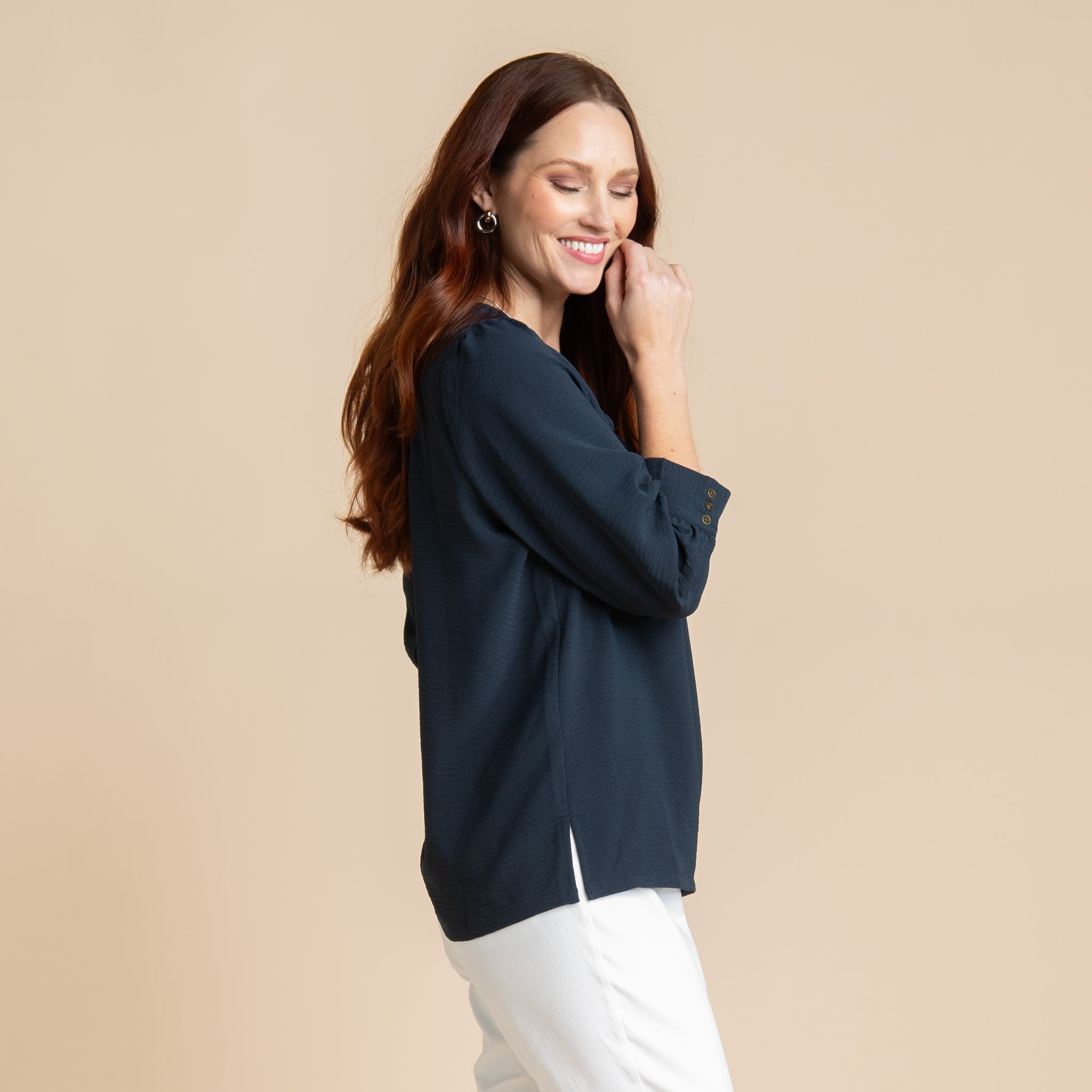 Stitch Detail Square Neck Top – Christopher & Banks