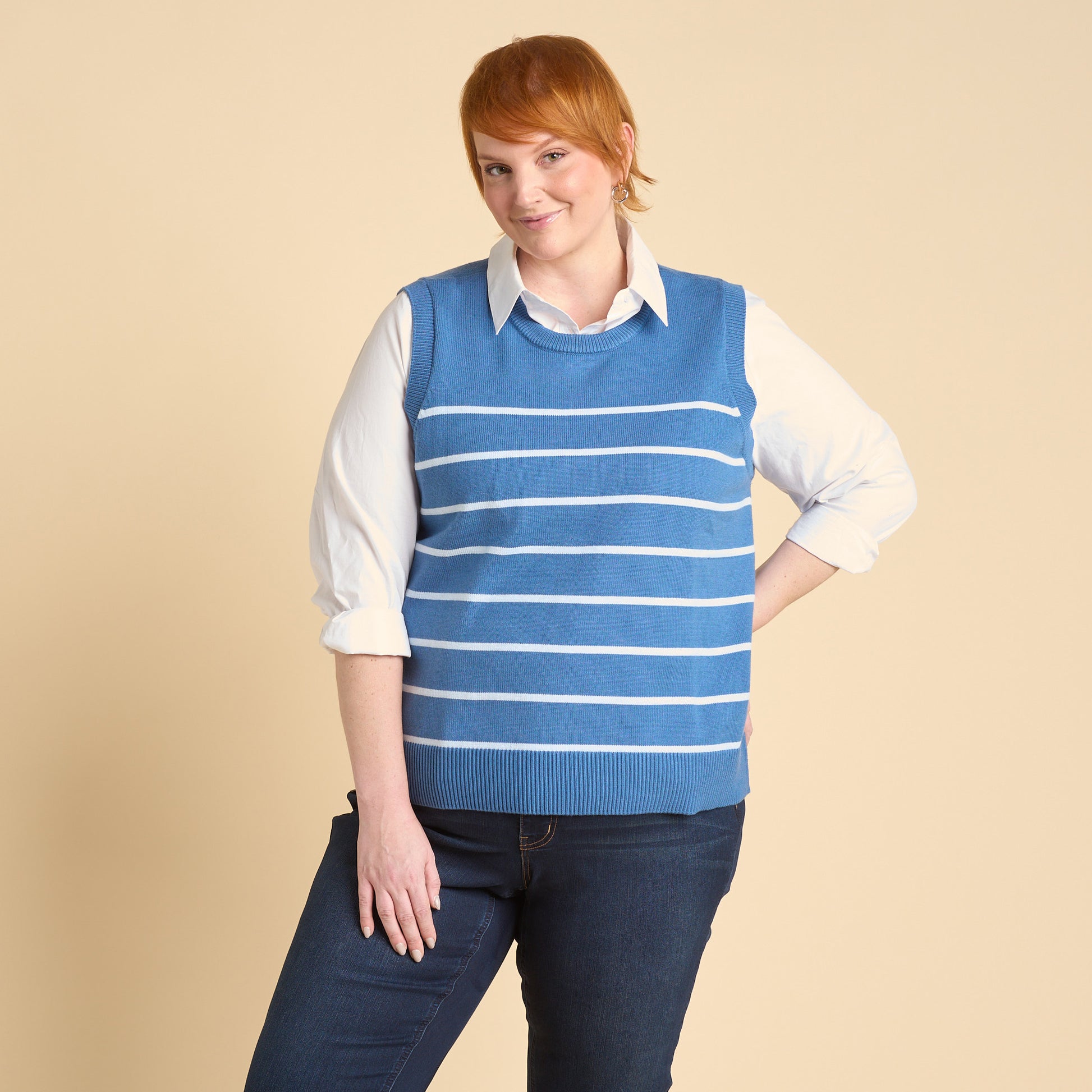 Lakeside Blue Front Detail Women