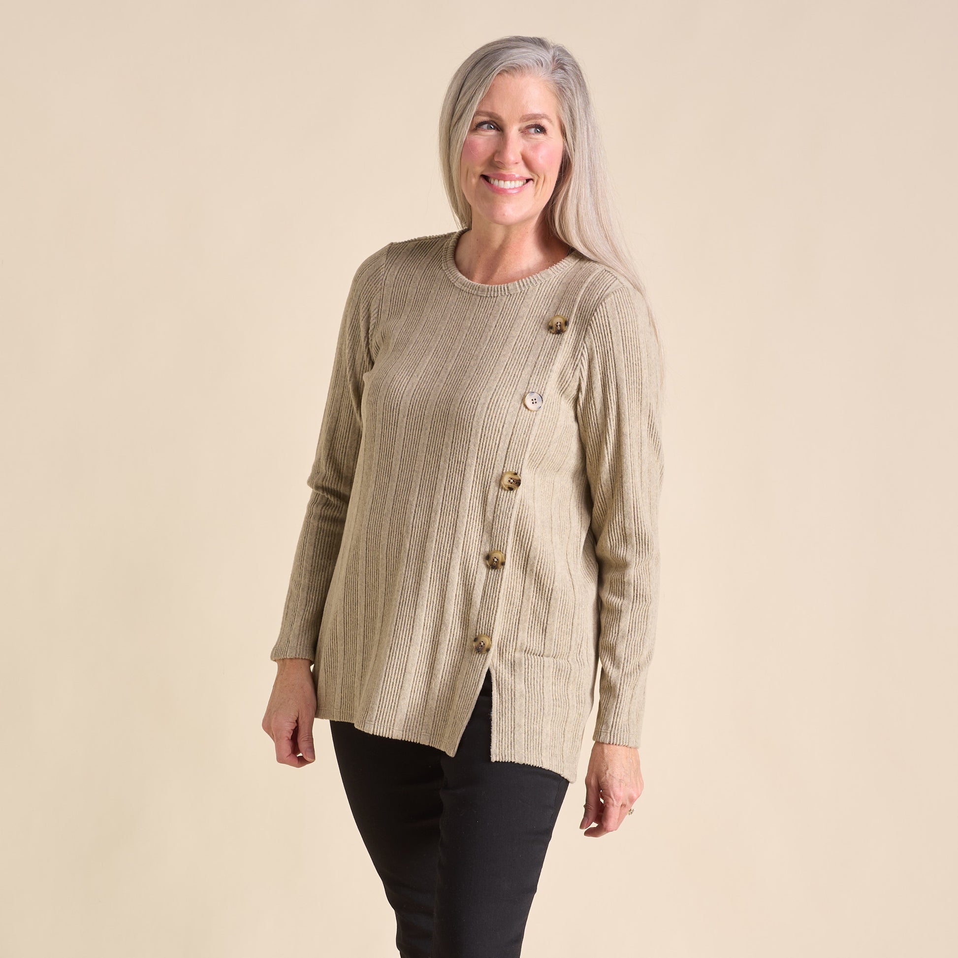 Oatmeal Front Detail Missy