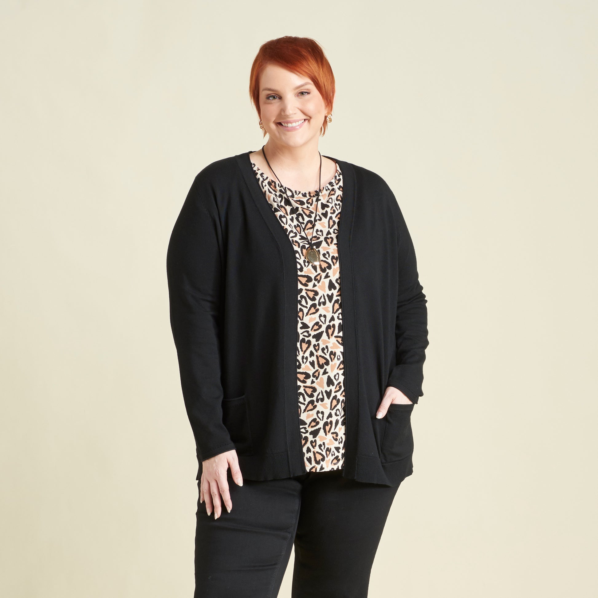 Black Front Detail Women