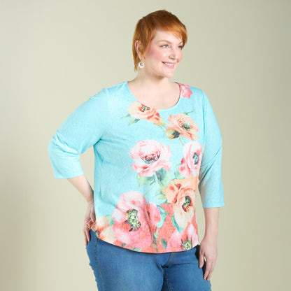 Ocean Front Blue Side Detail Women