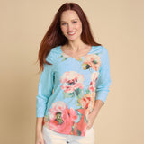 Ocean Front Blue Front Detail Missy