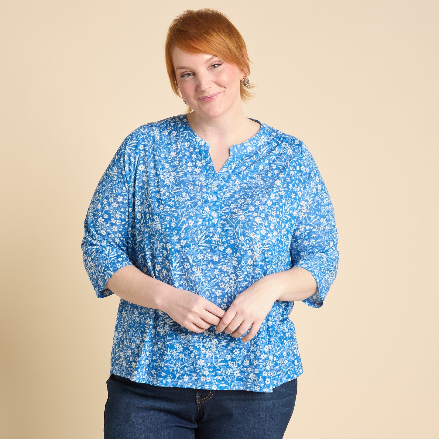 Lakeside Blue Front Detail Women