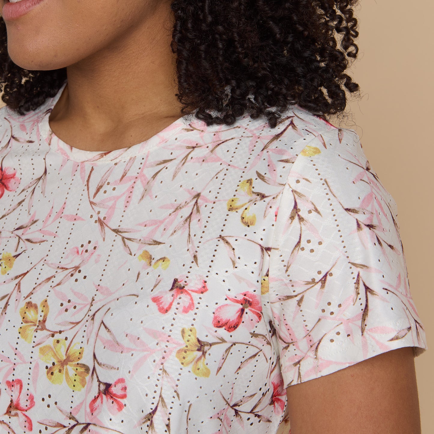 Marshmallow Print Detail Missy
