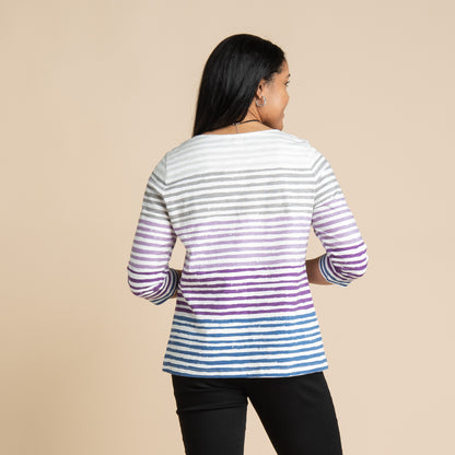 Purple Blue Multi Back Detail Missy