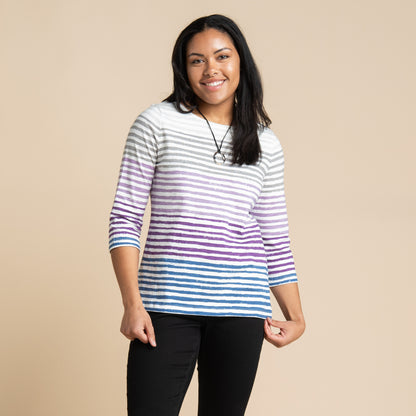 Purple Blue Multi Front Detail Missy