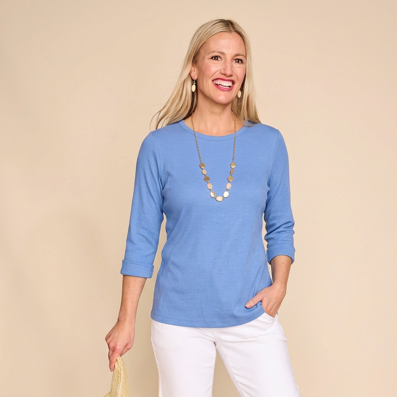 Azure Blue Front Detail Missy