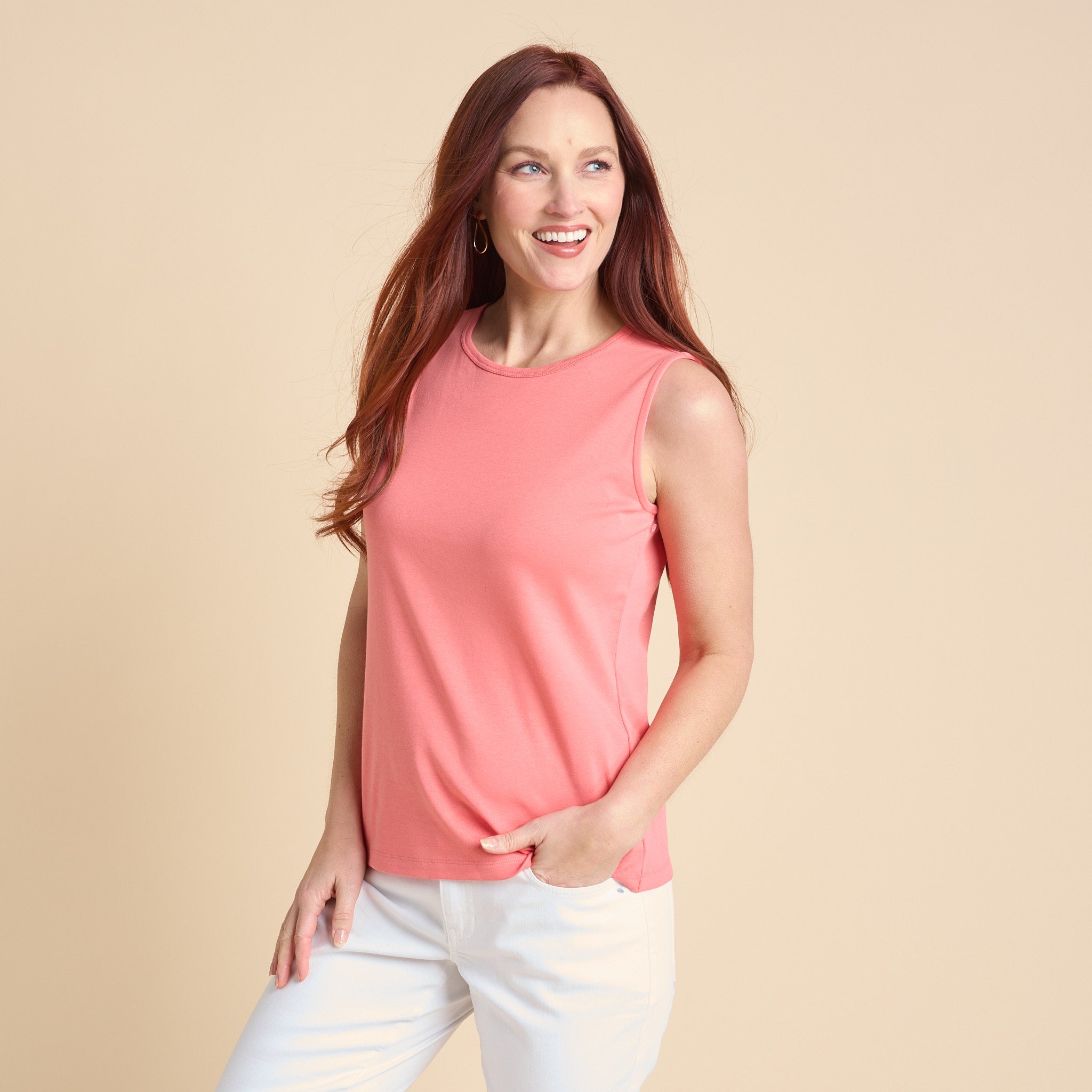 Plus Size Sleeveless Crew Neck Perfect Tank – Christopher & Banks