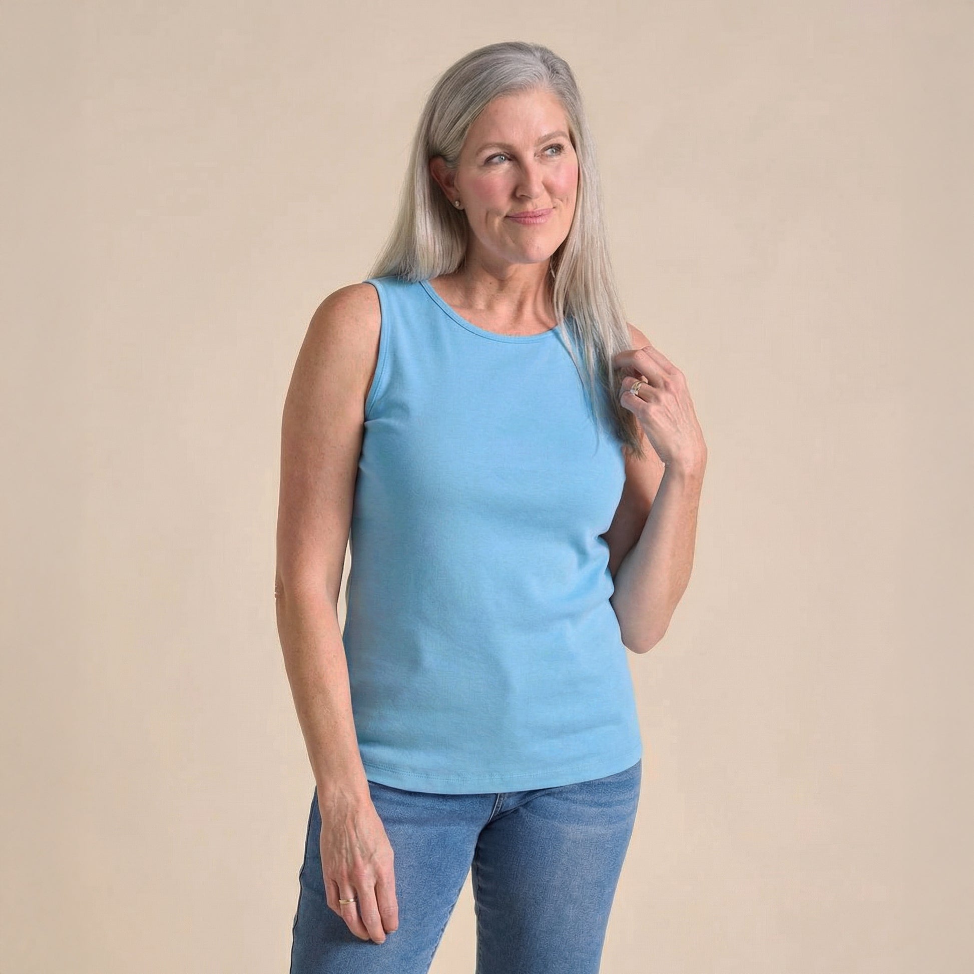 Ocean Front Blue Front Detail Missy