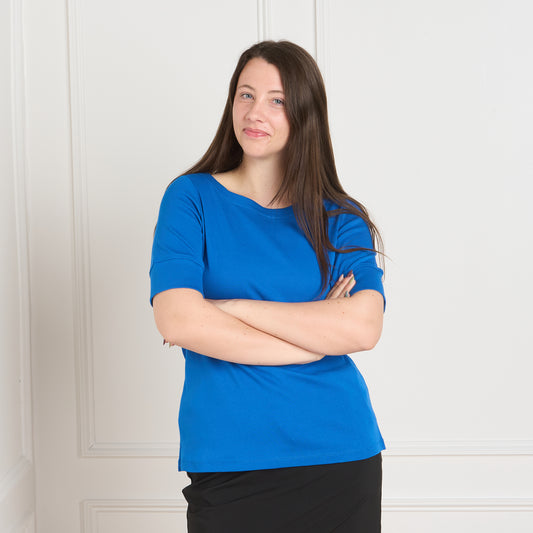 Classic Blue Front Detail Missy