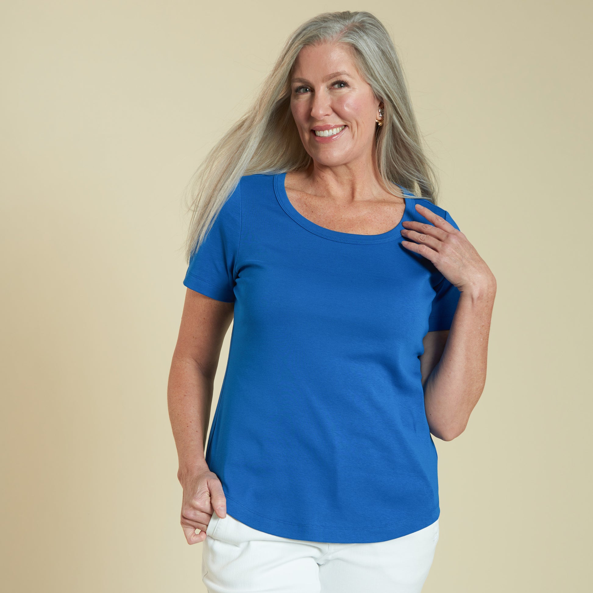 Classic Blue Front Detail Missy