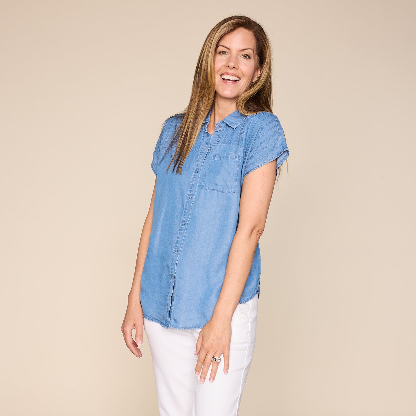 Medium Stonewash Front Detail Missy