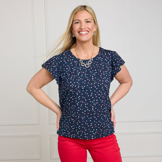 Navy Blazer Front Detail Missy