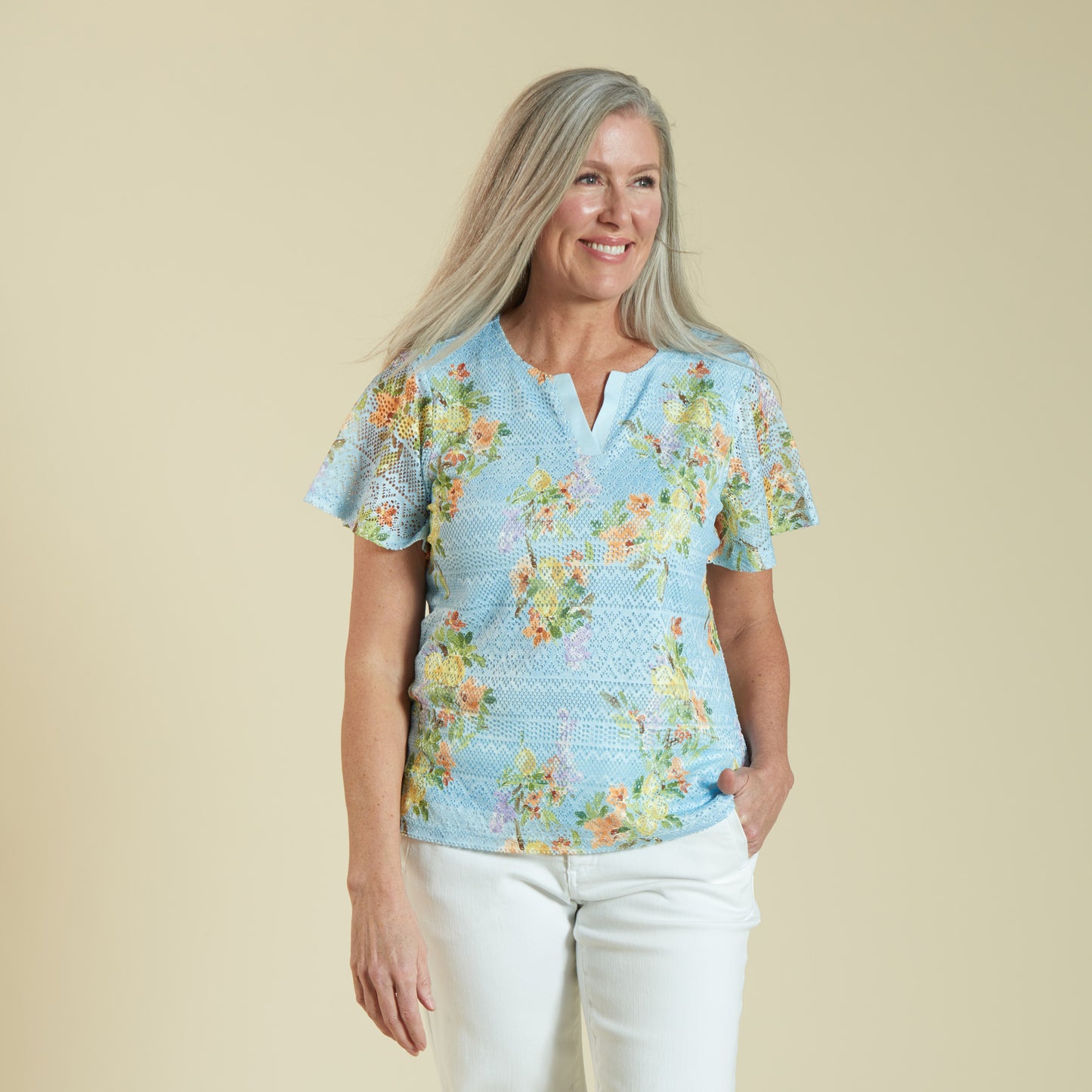 Skyway Blue Front Detail Missy