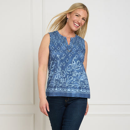 Faded Denim Front Detail Missy