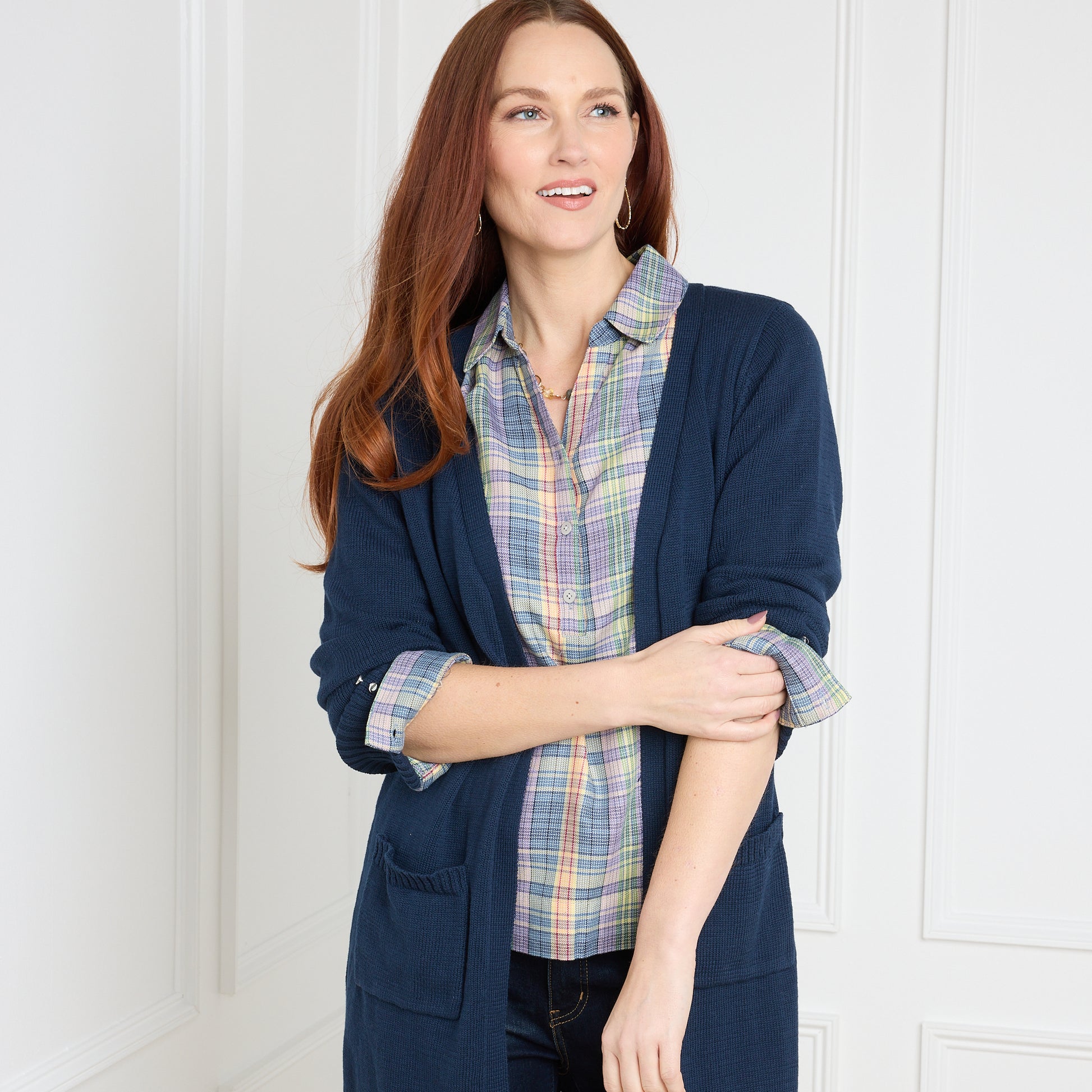 Navy Blazer Front Detail Missy