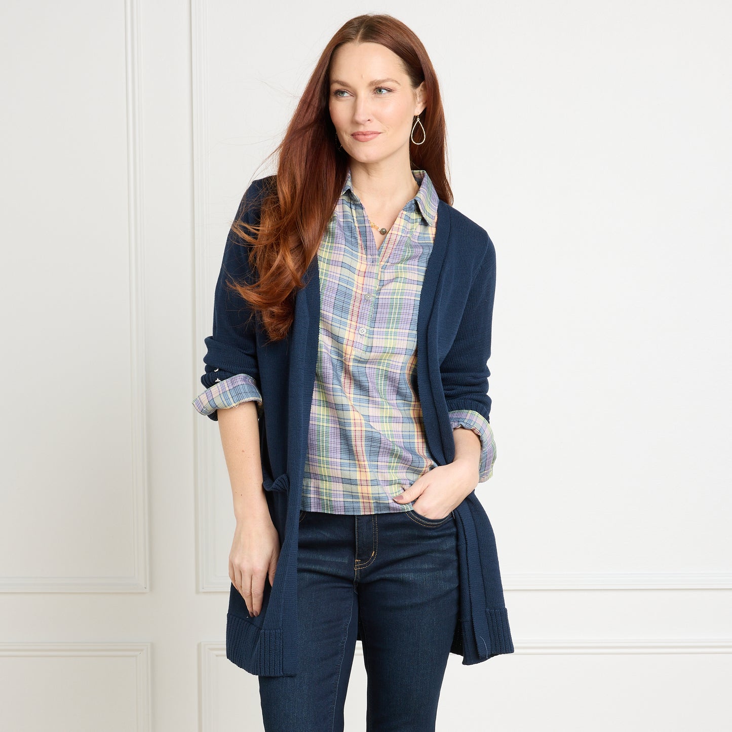 Navy Blazer Front Detail Missy