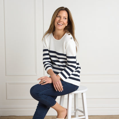 Navy Blazer Front Detail Missy