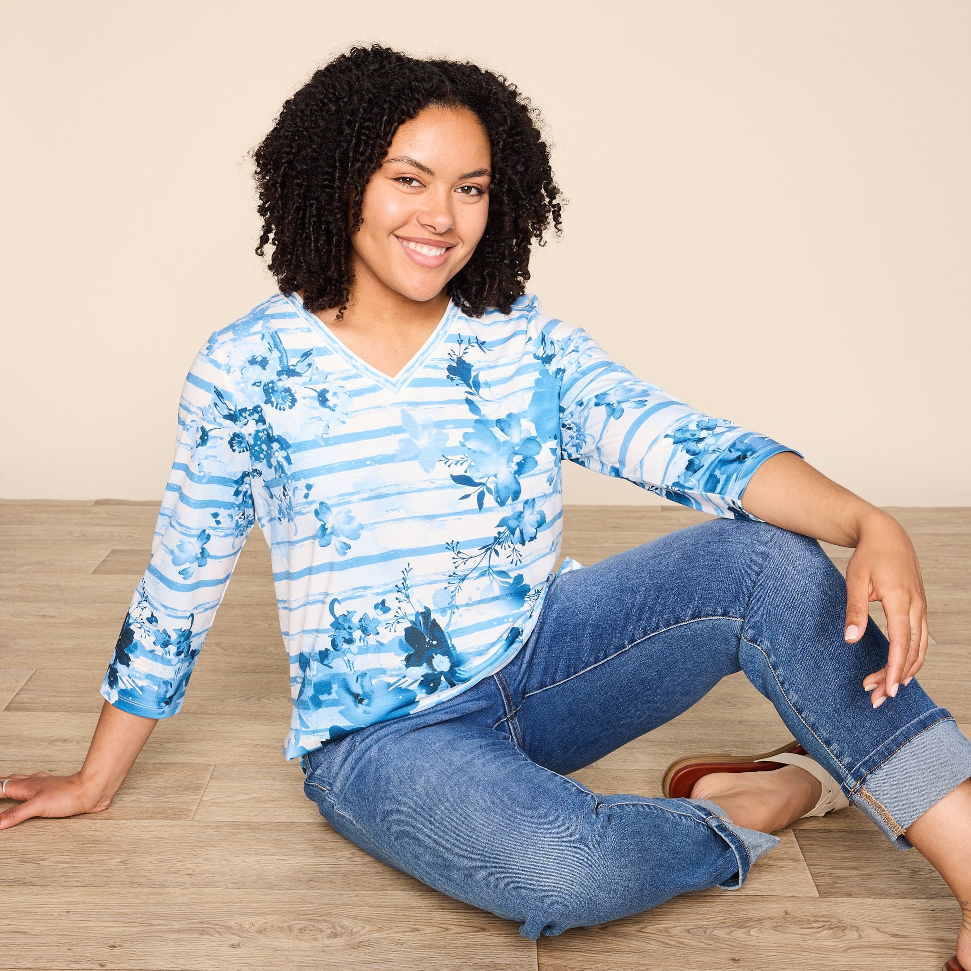 Azure Blue Front Detail Missy