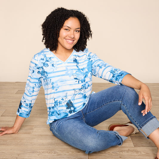 Azure Blue Front Detail Missy