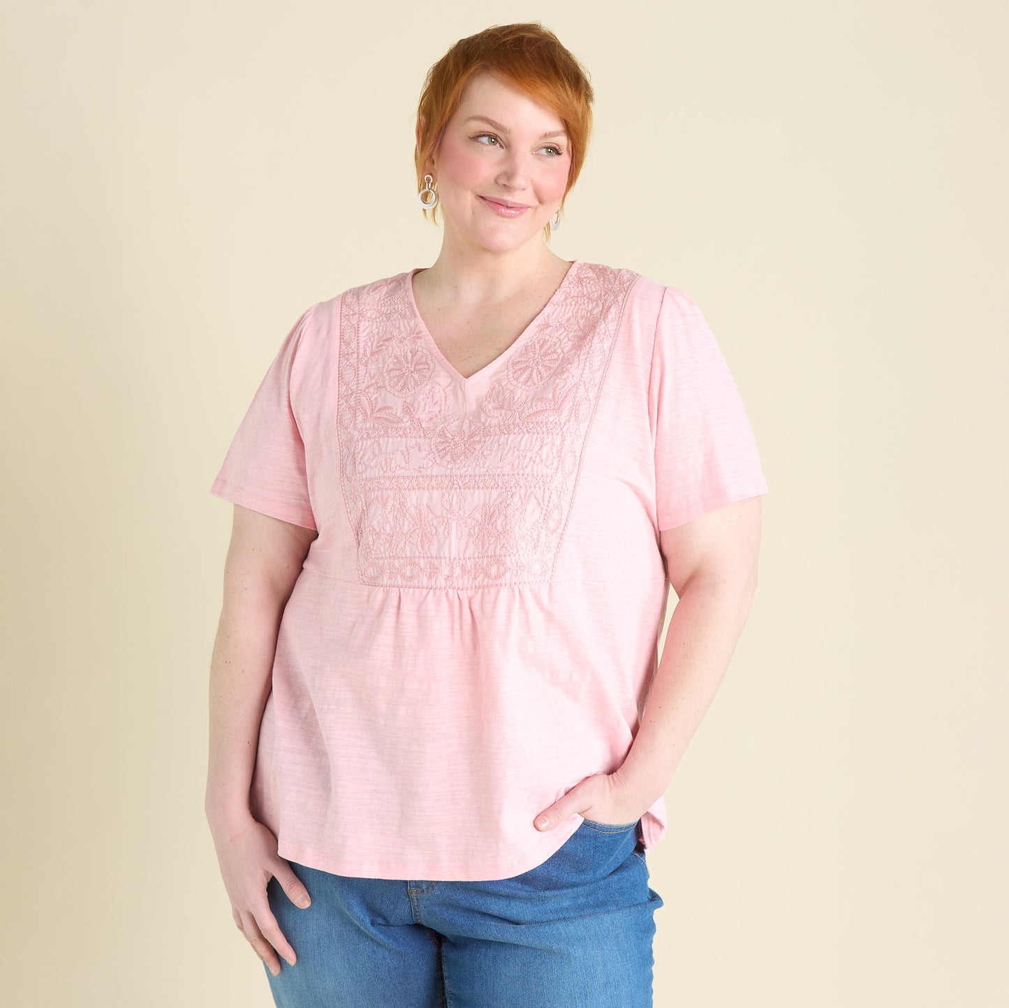 Pink Blush Front Detail Women