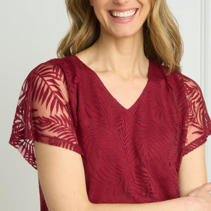 Tibetan Red Print Detail Missy