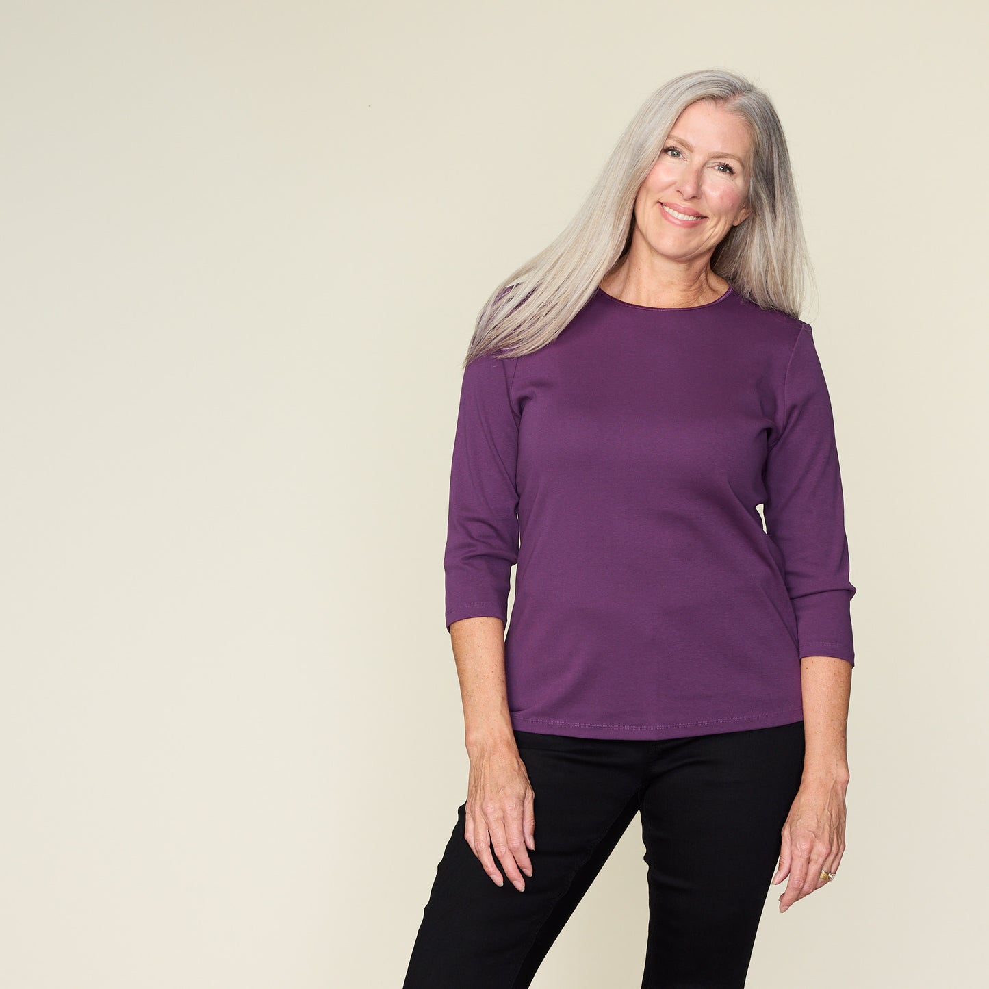 Plum Purple Front Detail Missy