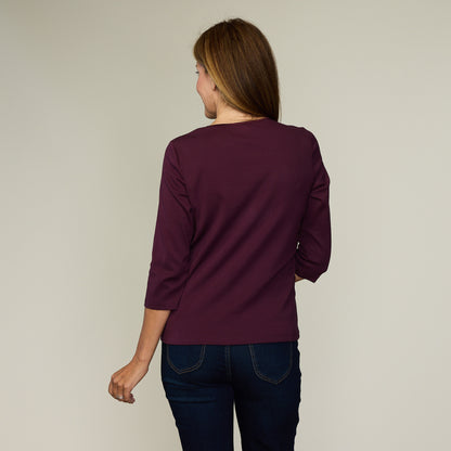 Plum Wine Back Detail Missy