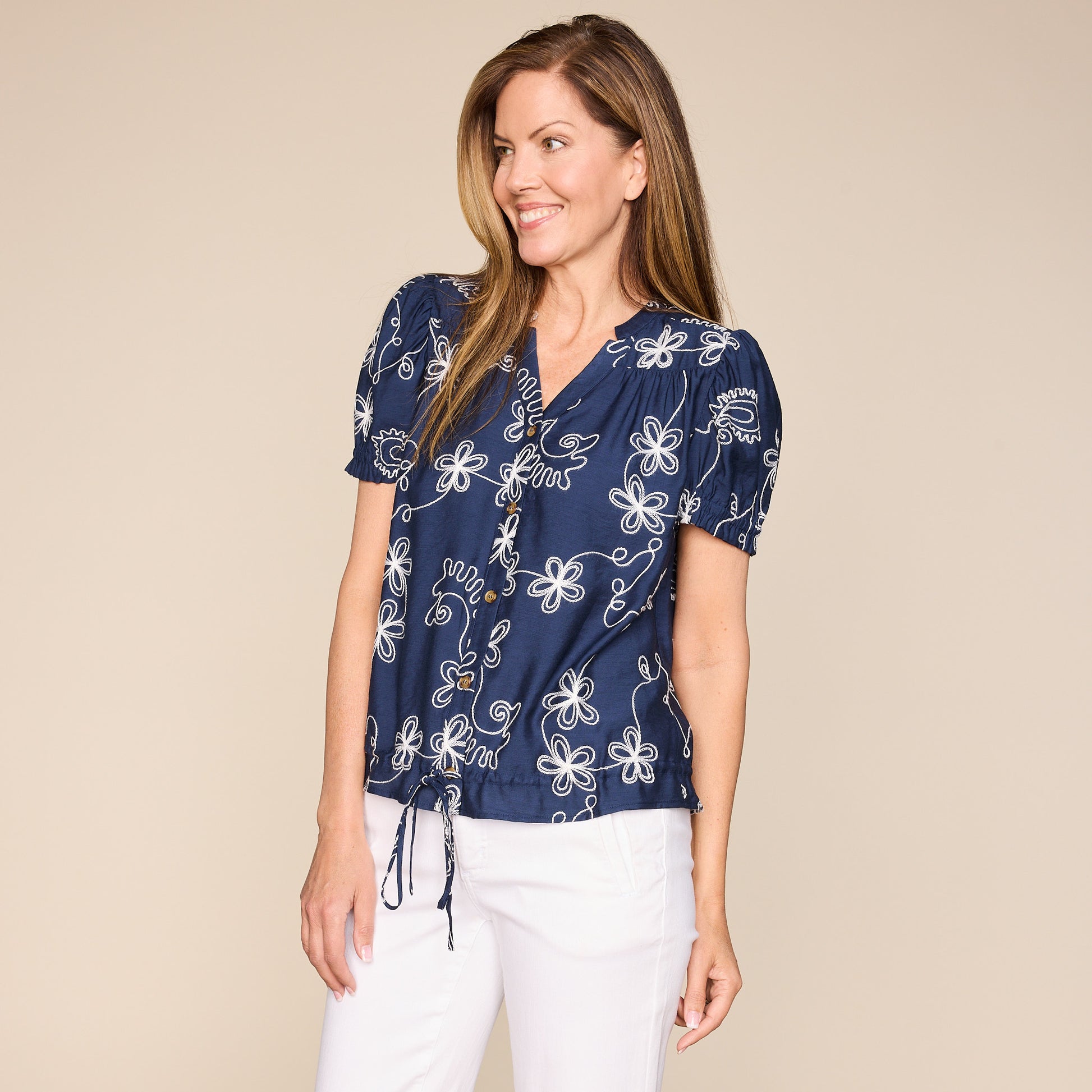 Navy Blazer Side Detail Missy