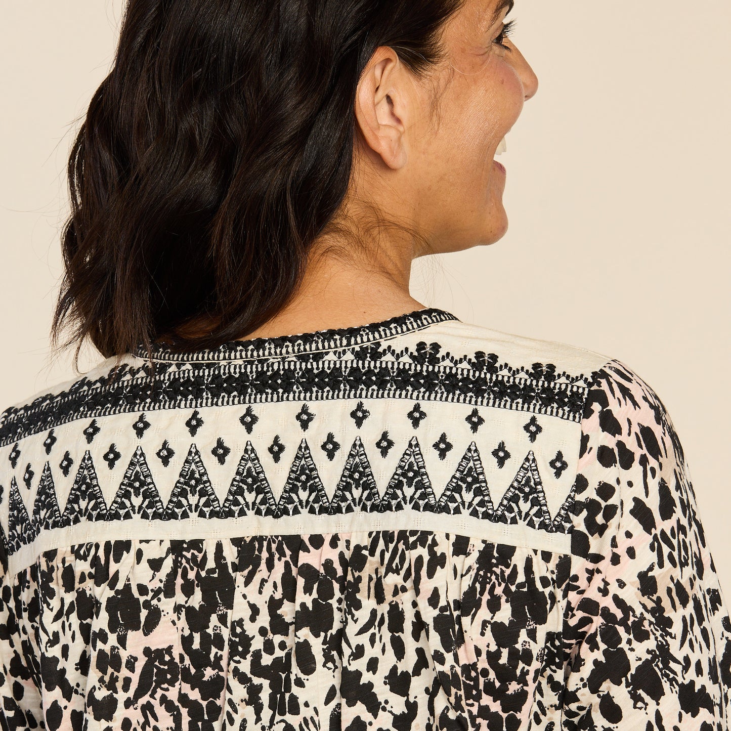 Marshmallow Print Detail Missy
