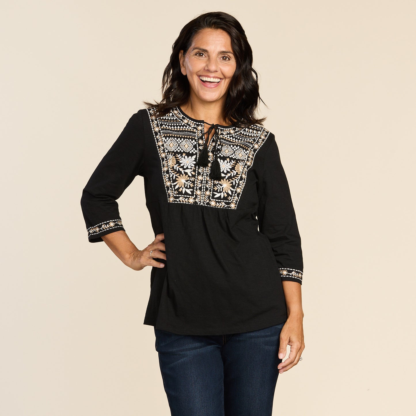 Black Front Detail Missy