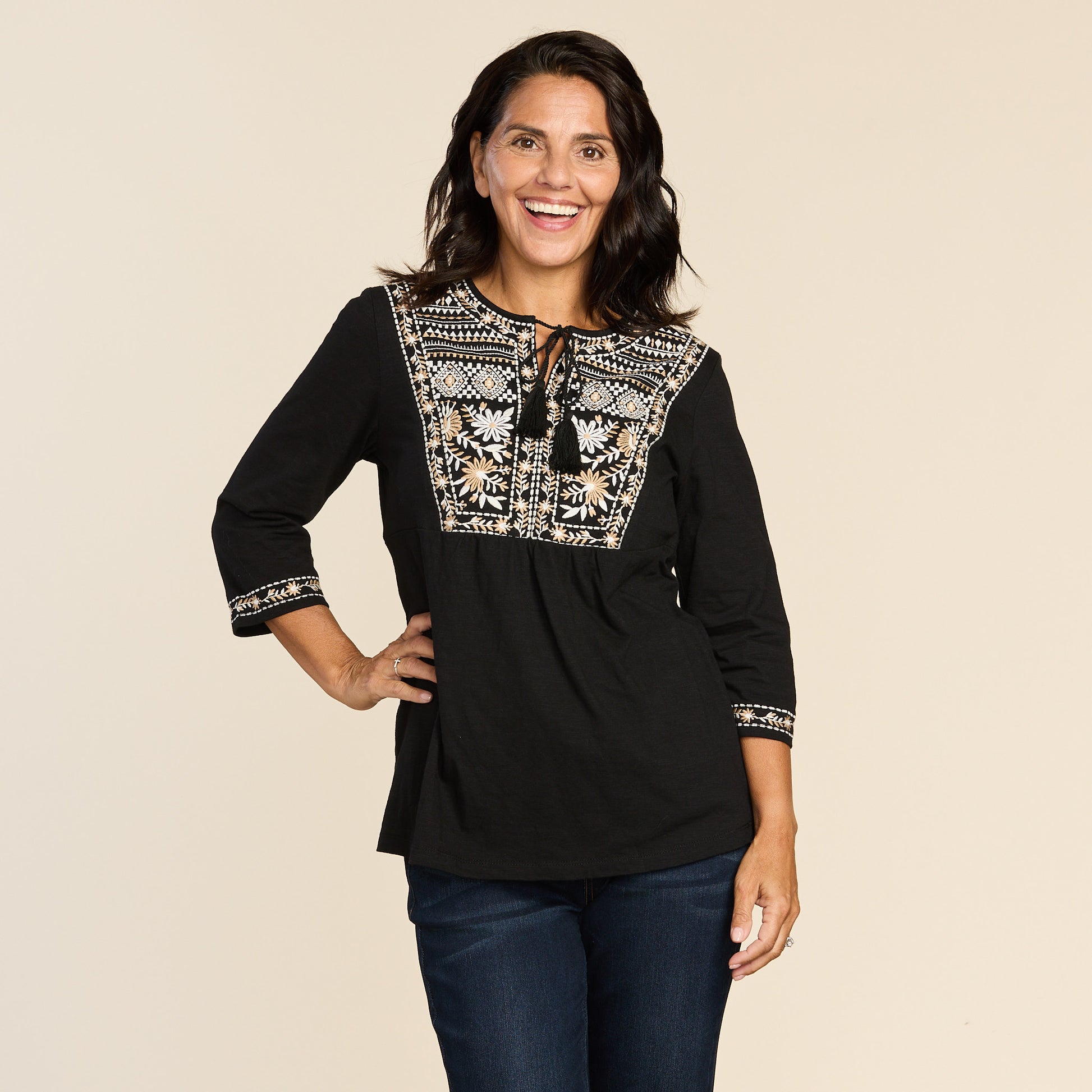 Black Front Detail Missy