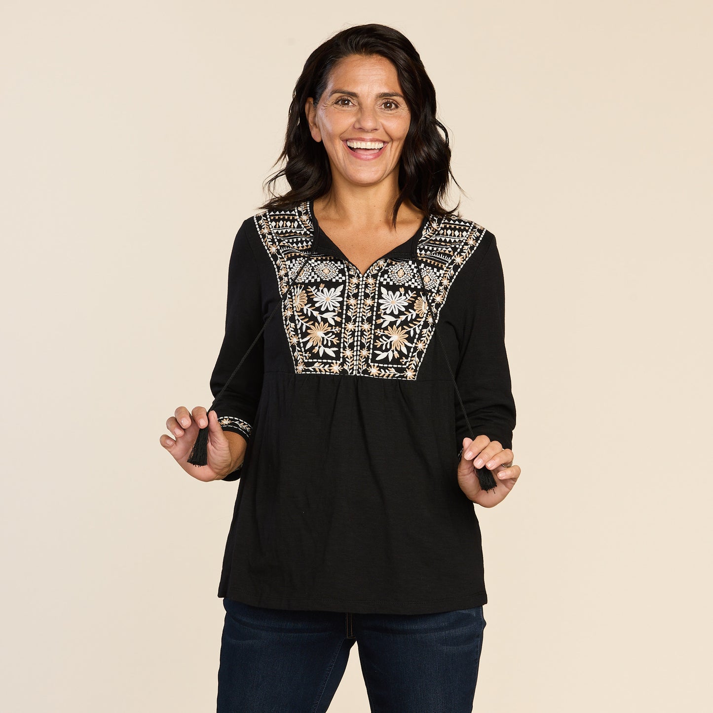 Black Front Detail Missy