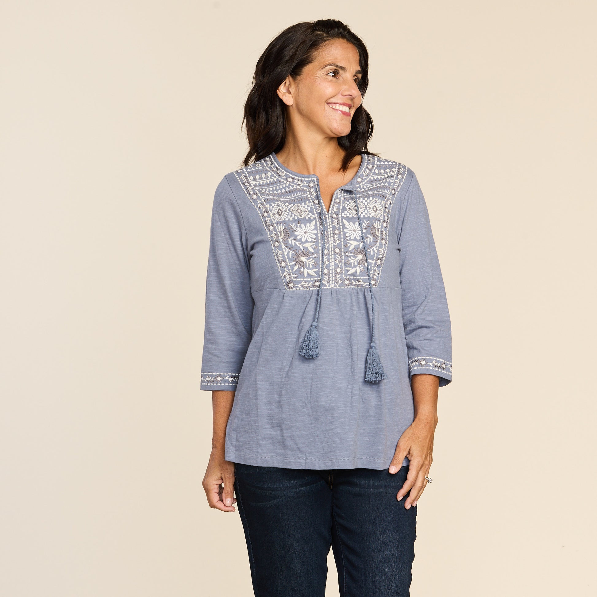 Serene Blue Front Detail Missy