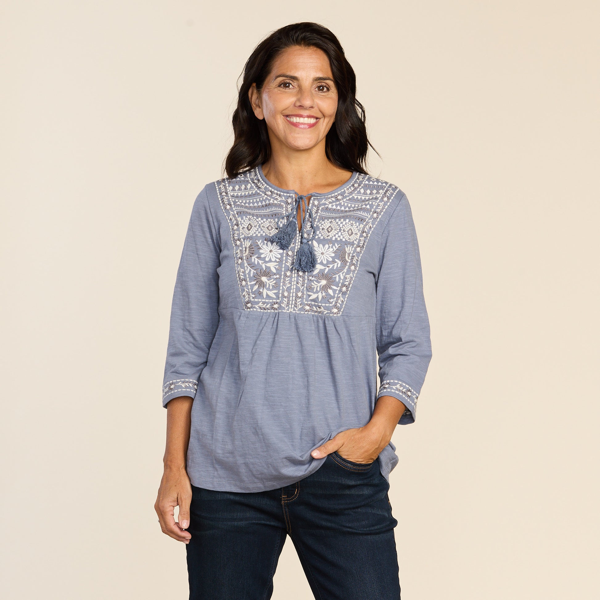 Serene Blue Front Detail Missy
