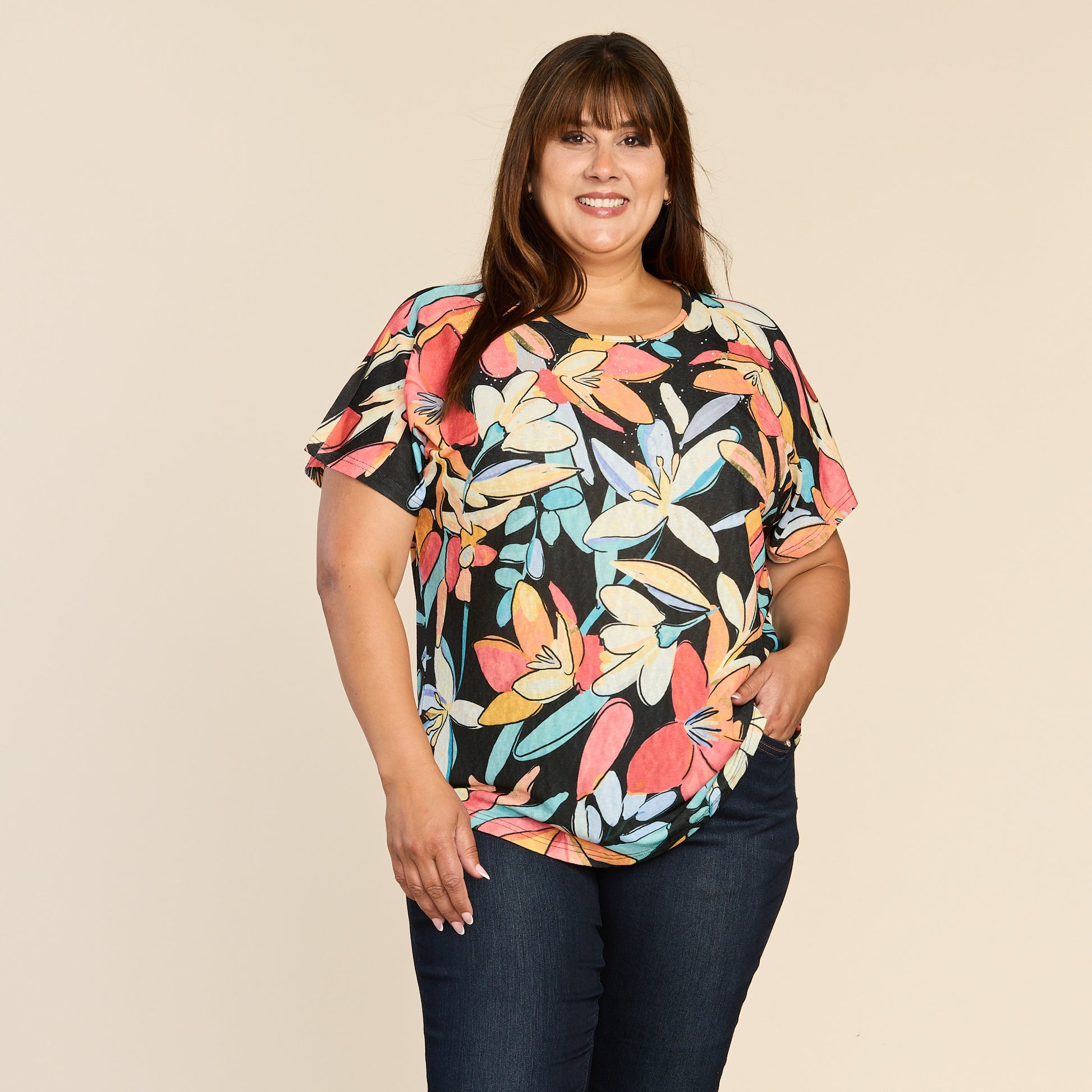Black Front Detail Women