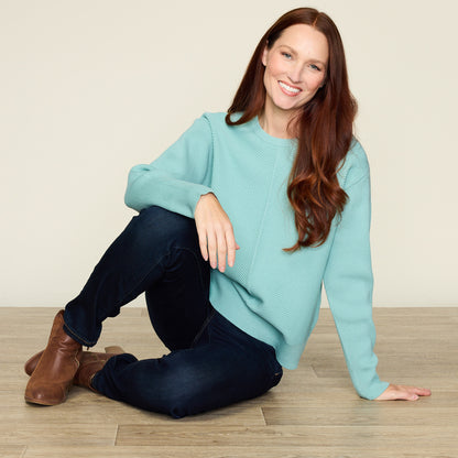 Raindrop Blue Front Detail Missy