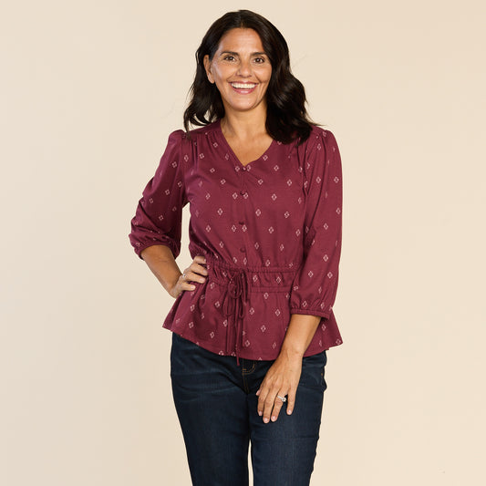 Burgundy Front Detail Missy