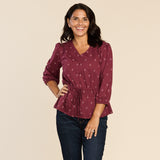 Burgundy Front Detail Missy