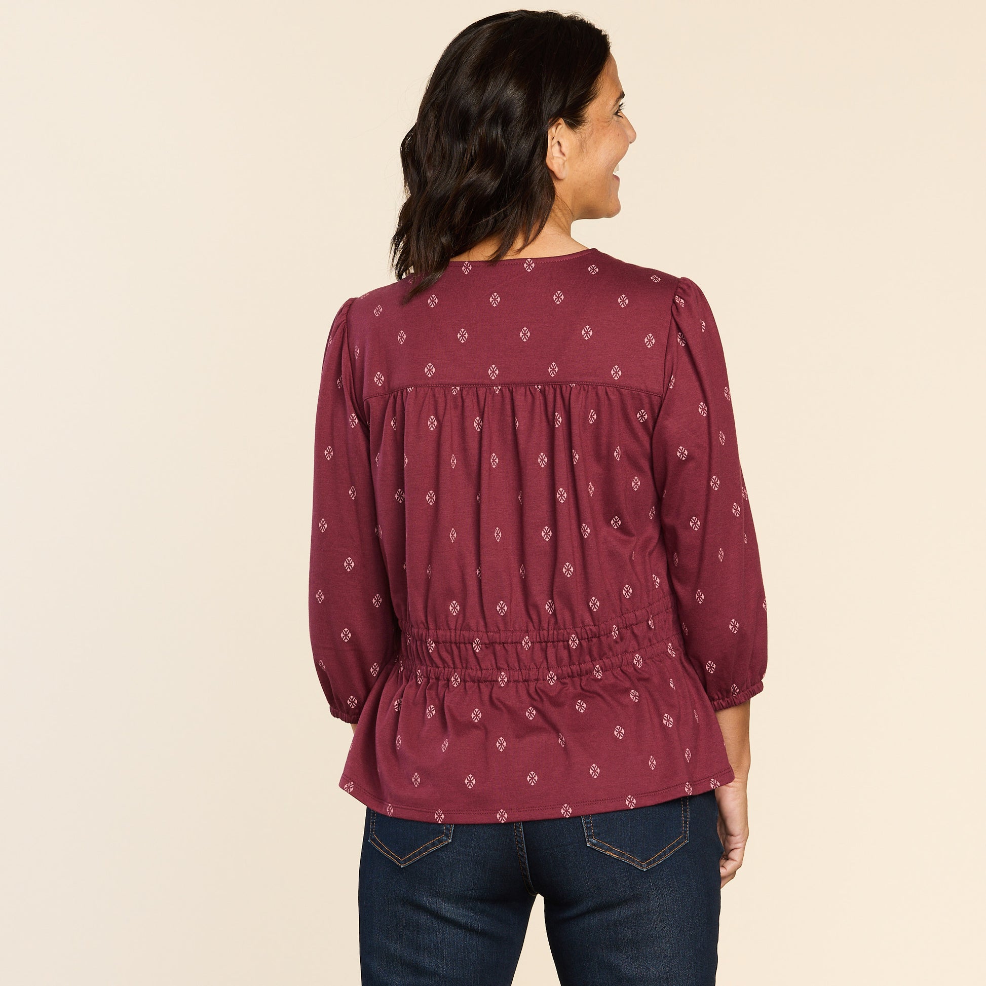 Burgundy Back Detail Missy
