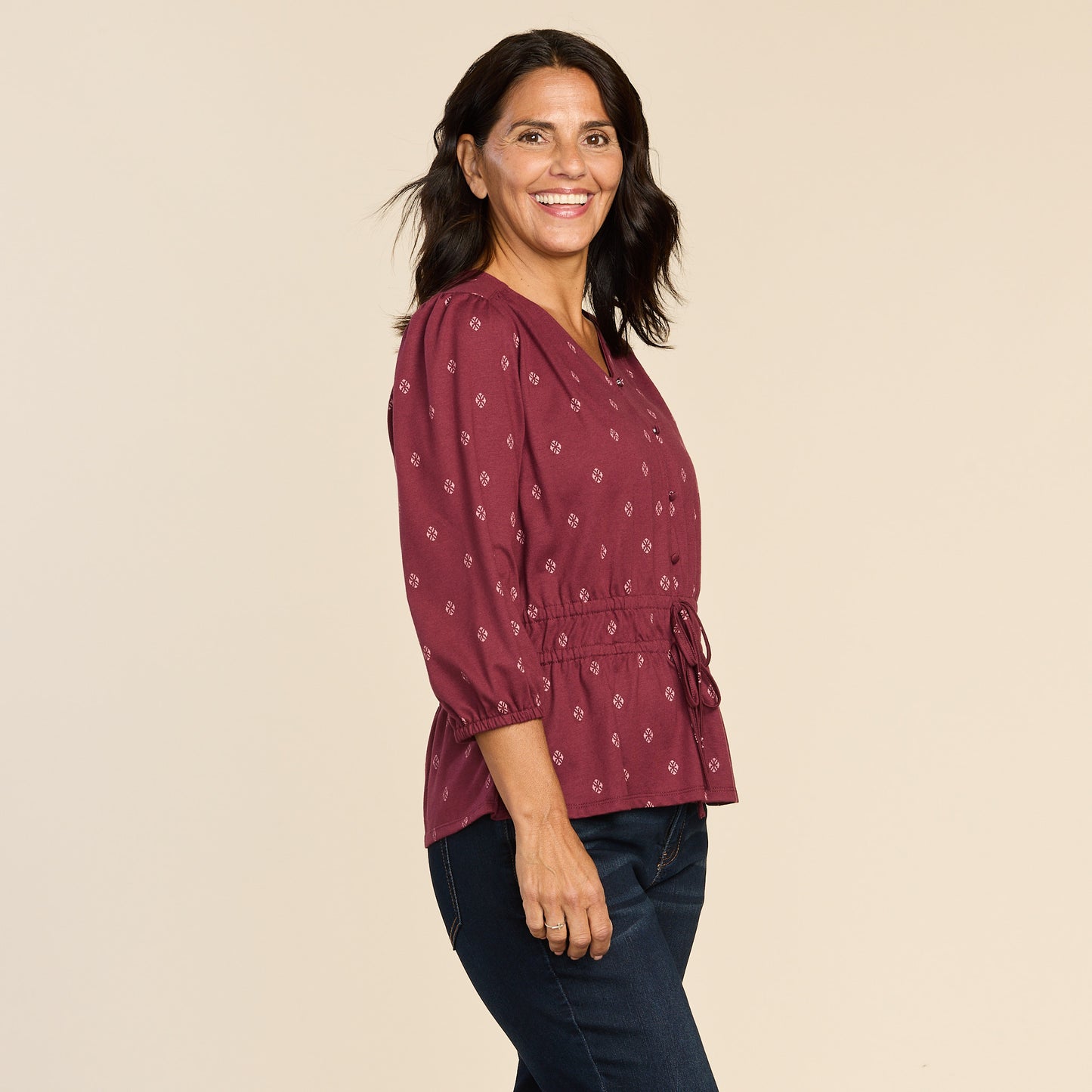 Burgundy Side Detail Missy