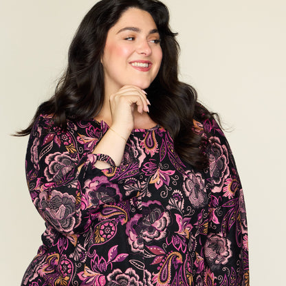 Plum Purple Print Detail Women
