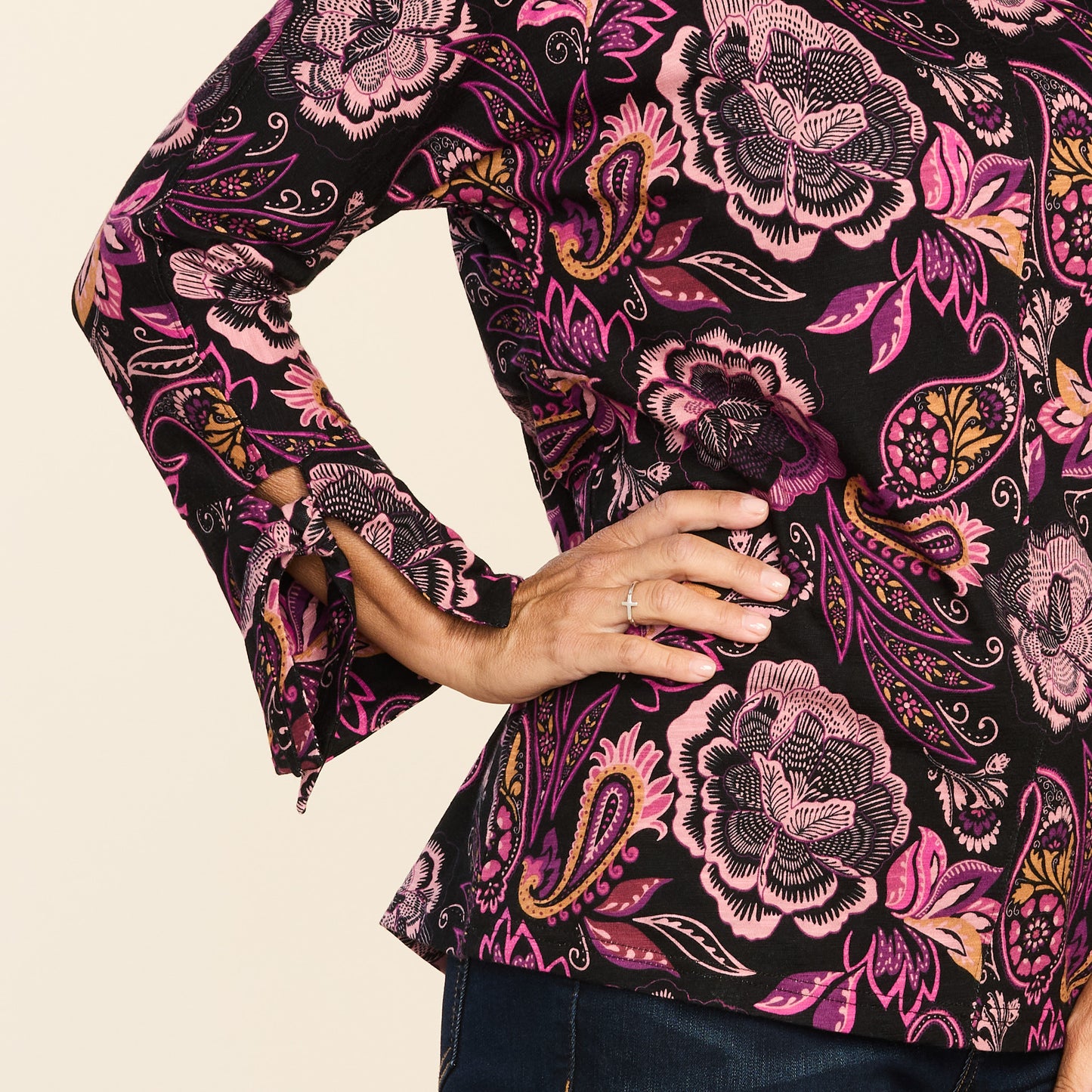 Plum Purple Print Detail Missy