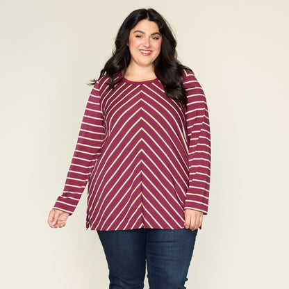 Burgundy Front Detail Women