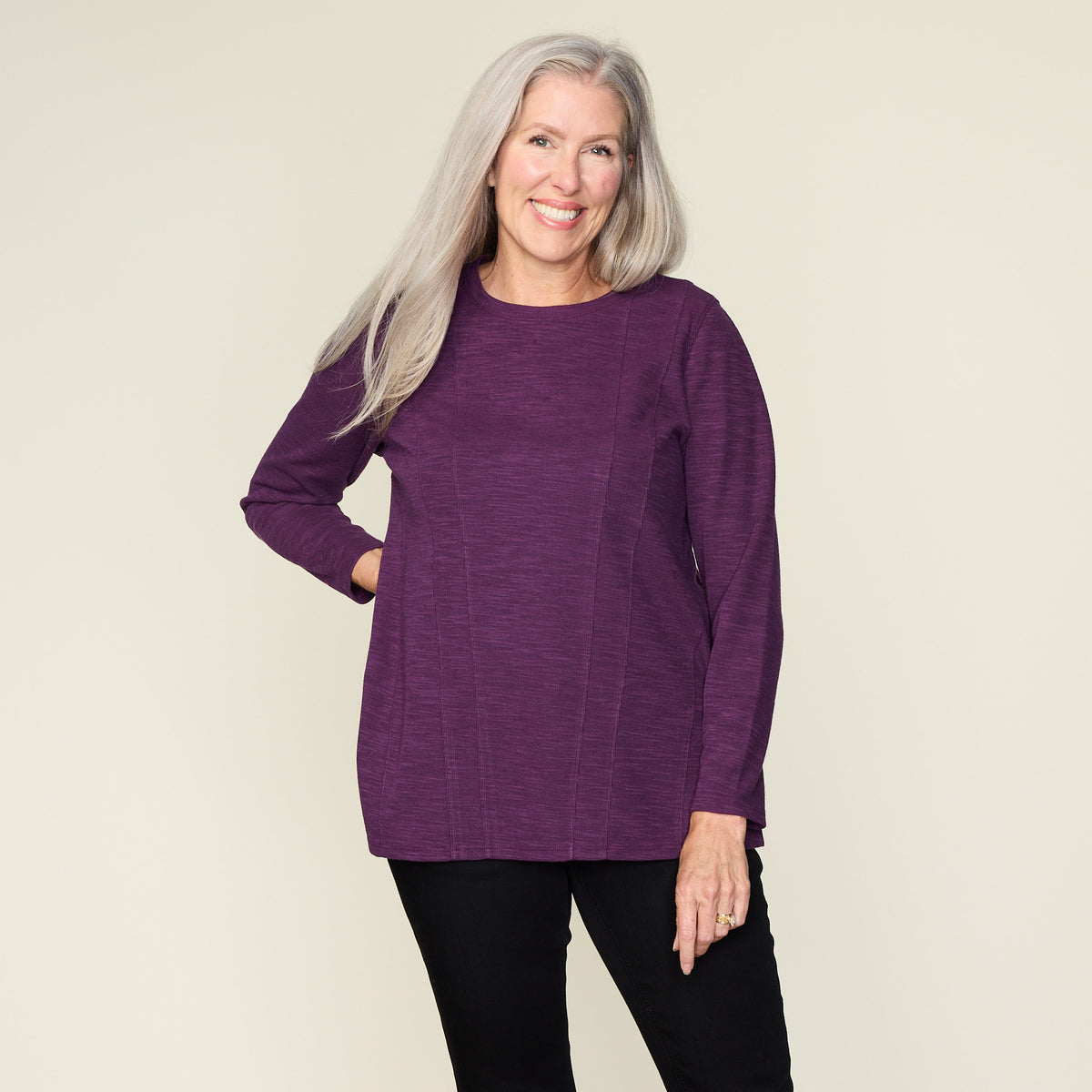 Plum Purple Front Detail Missy